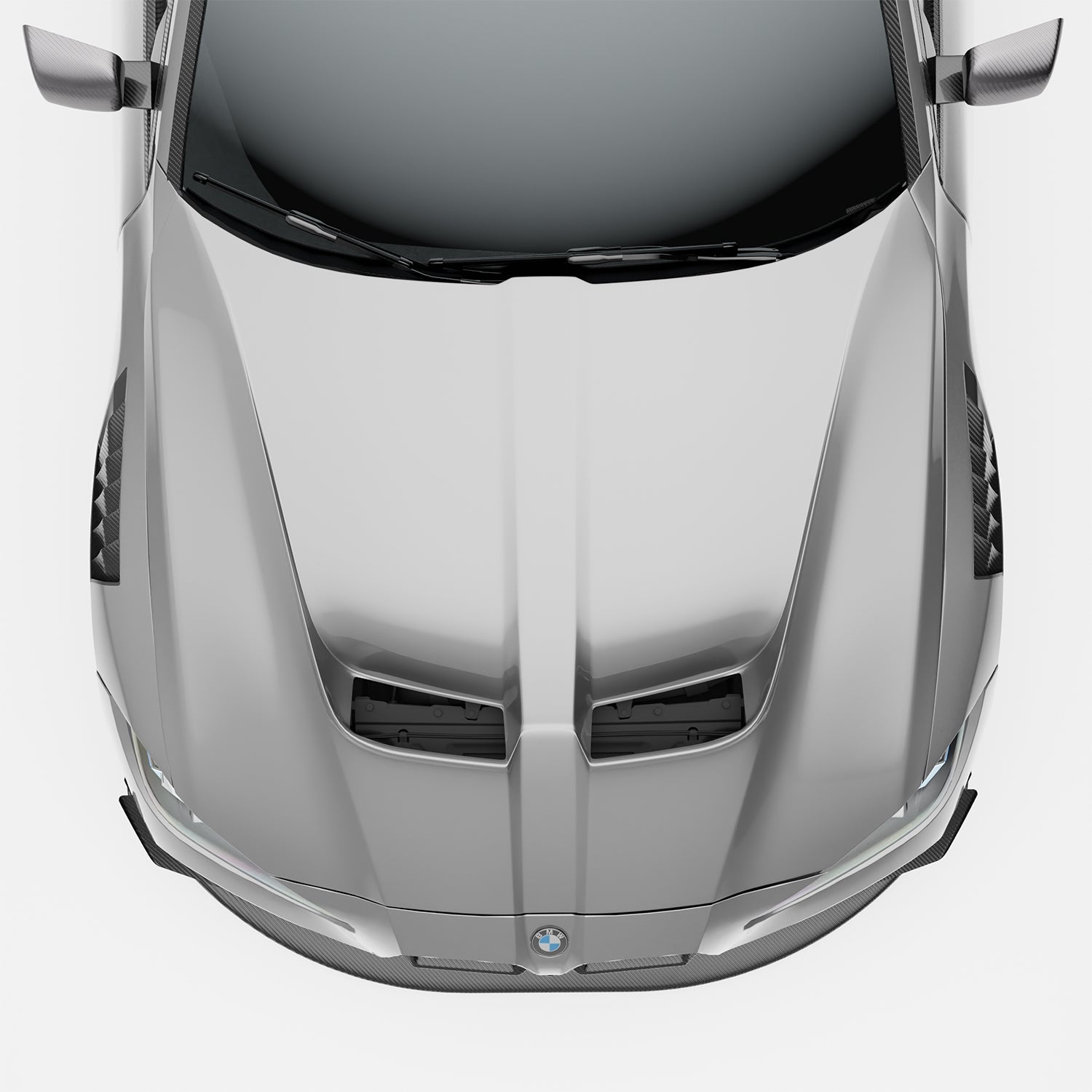 BMW M4 G82 carbon fiber aero hood side profile fitted to car