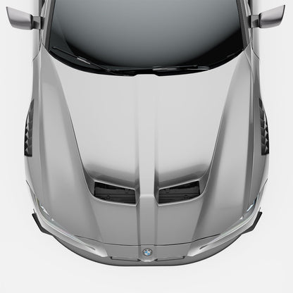 BMW M4 G82 carbon fiber aero hood side profile fitted to car