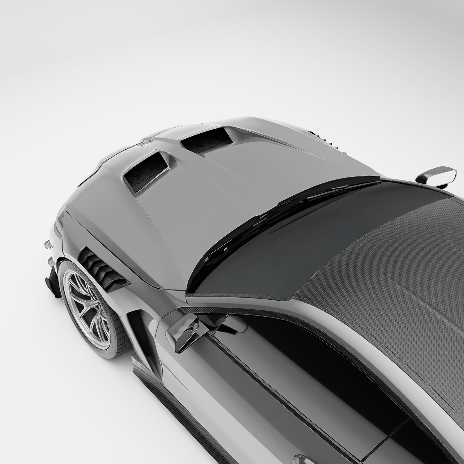 BMW M4 G82 carbon fiber aero hood full product shot from above