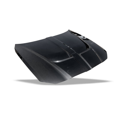 BMW carbon fiber aero hood surface contour close-up
