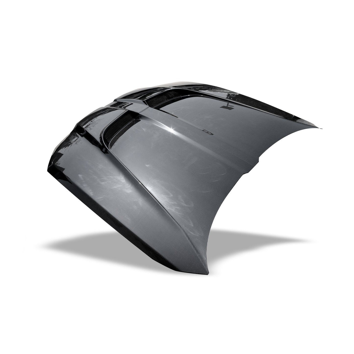 BMW carbon fiber aero hood central ducting detail