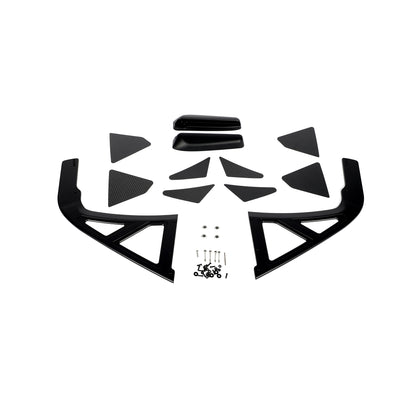 BMW carbon fiber rear wing endplate detail shot