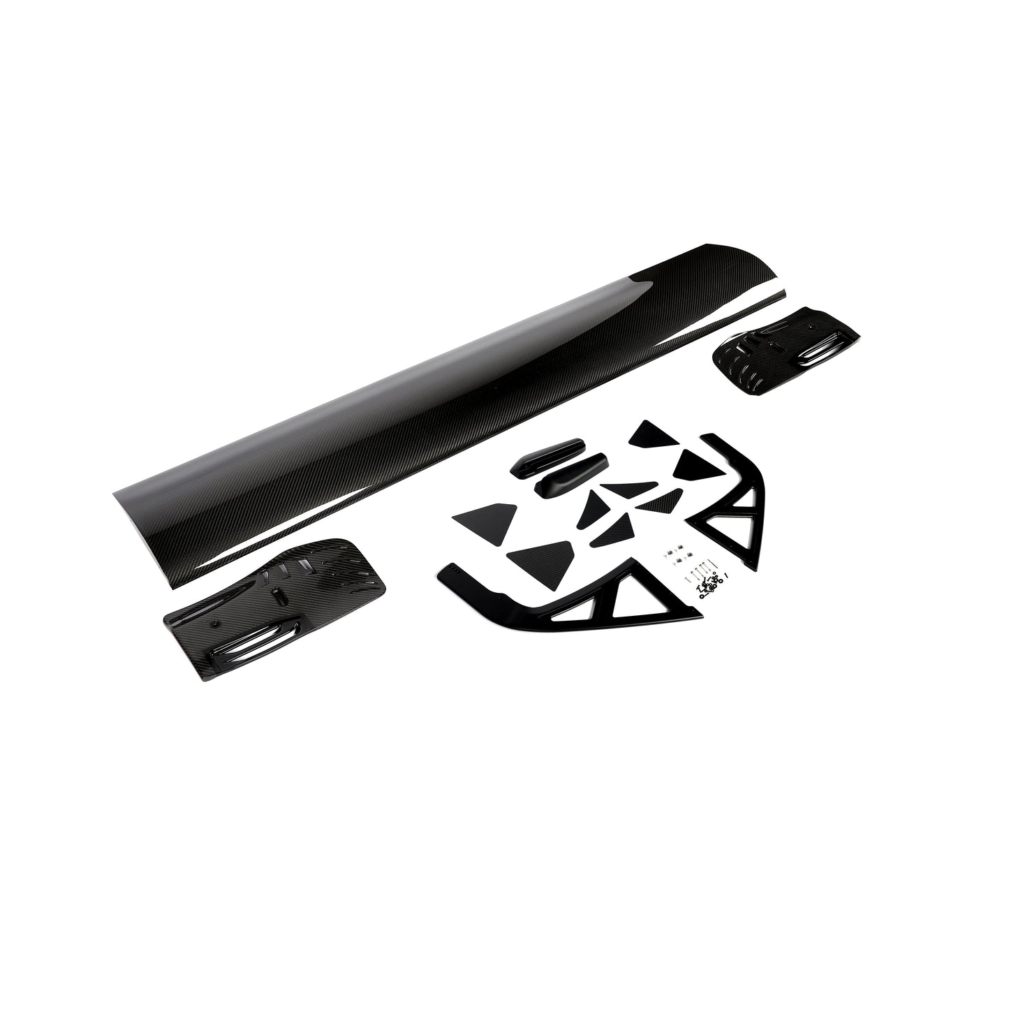 BMW carbon fiber rear wing mounted upright detail
