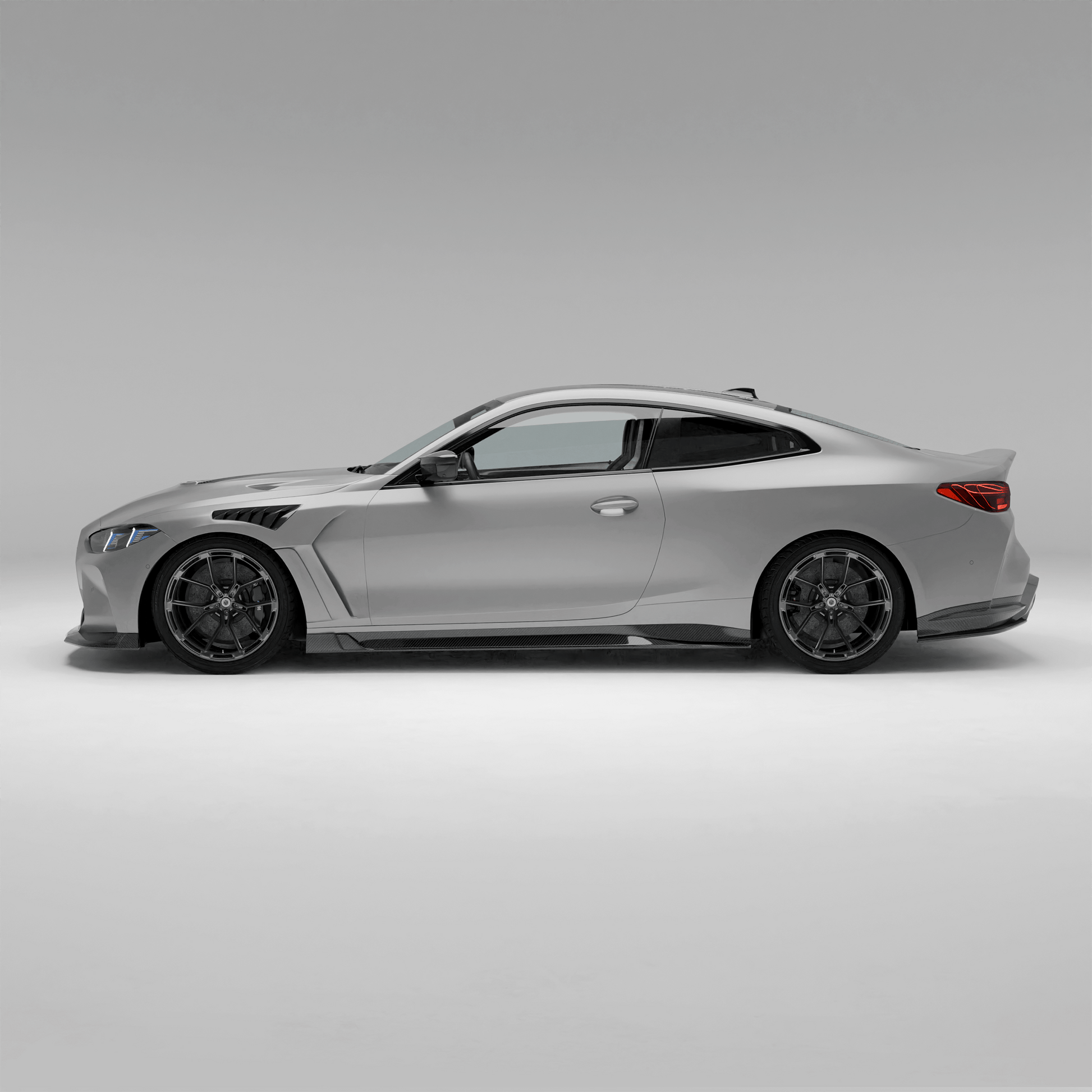 BMW M4 G82 carbon fiber side skirts studio product shot