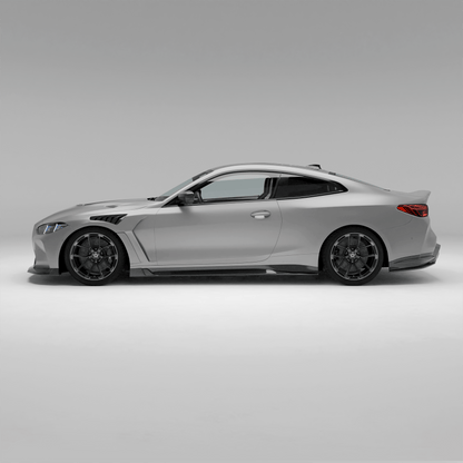 BMW M4 G82 carbon fiber side skirts studio product shot