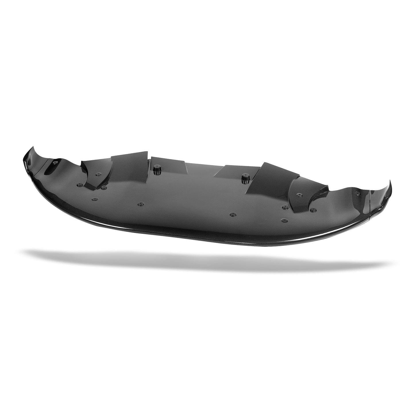 BMW carbon fiber splitter air dam end section close-up