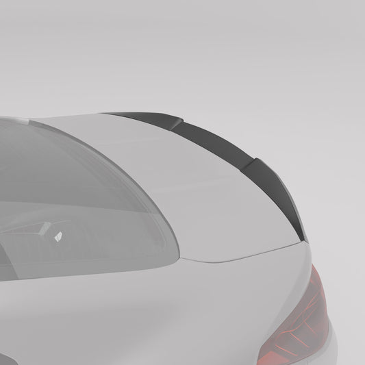 BMW M4 G82 carbon lip spoiler rear three quarter angle