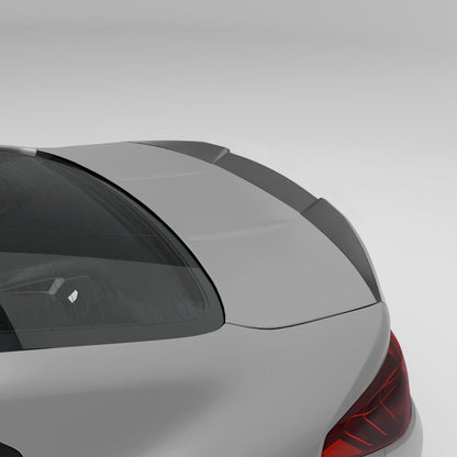 BMW M4 G82 carbon fiber spoiler rear lip on trunk view