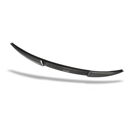 BMW M4 G82 carbon spoiler fitted on coupe rear deck