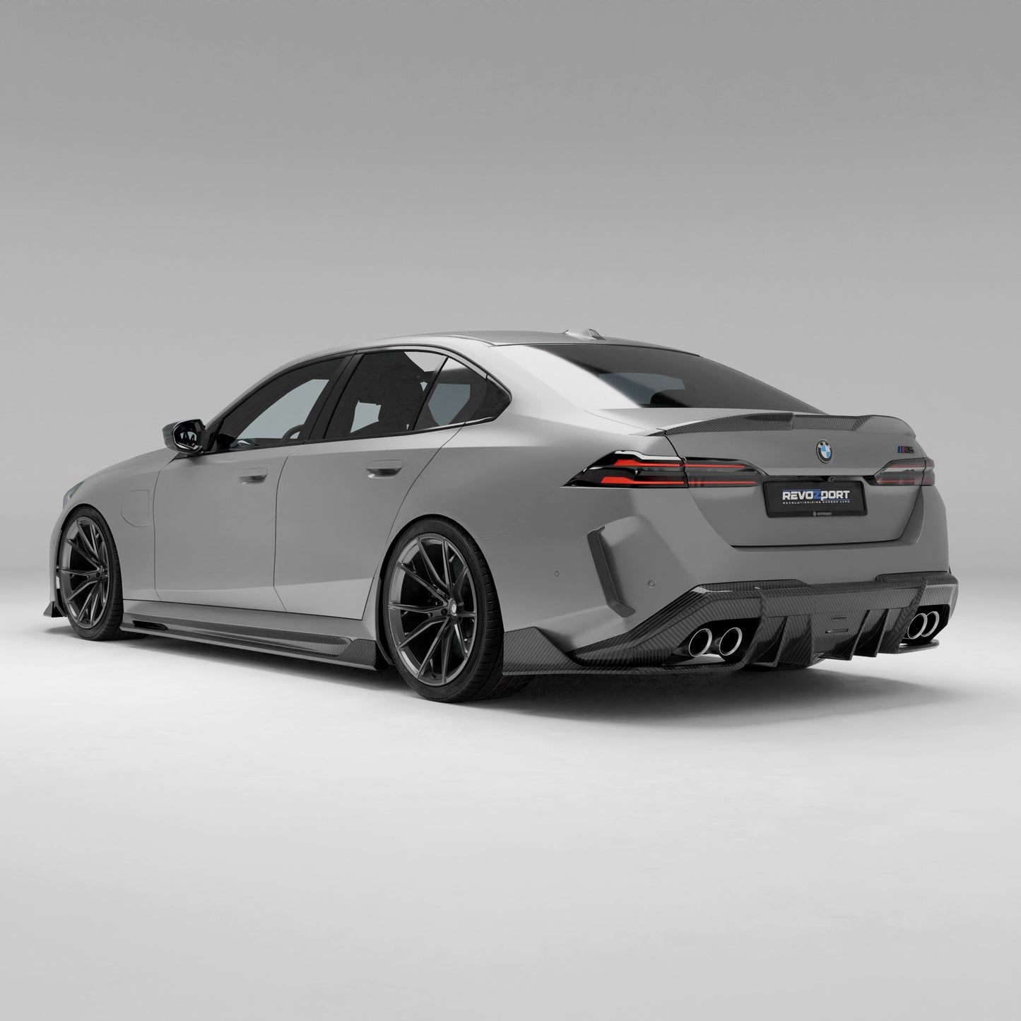 BMW M5 G90 carbon fiber diffuser fin spacing detail