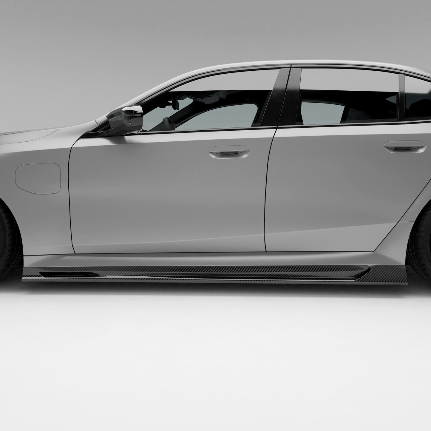 BMW M5 G90 carbon fiber side skirt surface finish detail