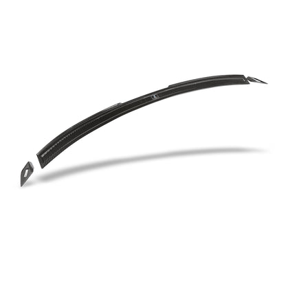 BMW M5 G90 carbon fiber lip spoiler underside mounting view