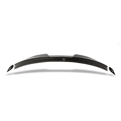 BMW M5 G90 carbon fiber spoiler three-piece layout detail