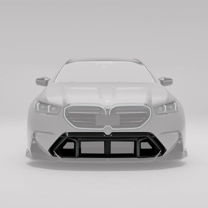 Carbon fiber air vents installed on BMW M5 G99 front bumper