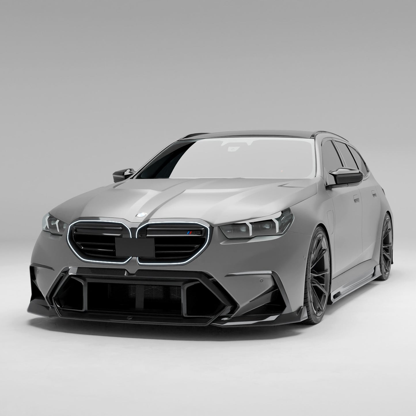 Front bumper carbon vent mounting detail for BMW M5 G99