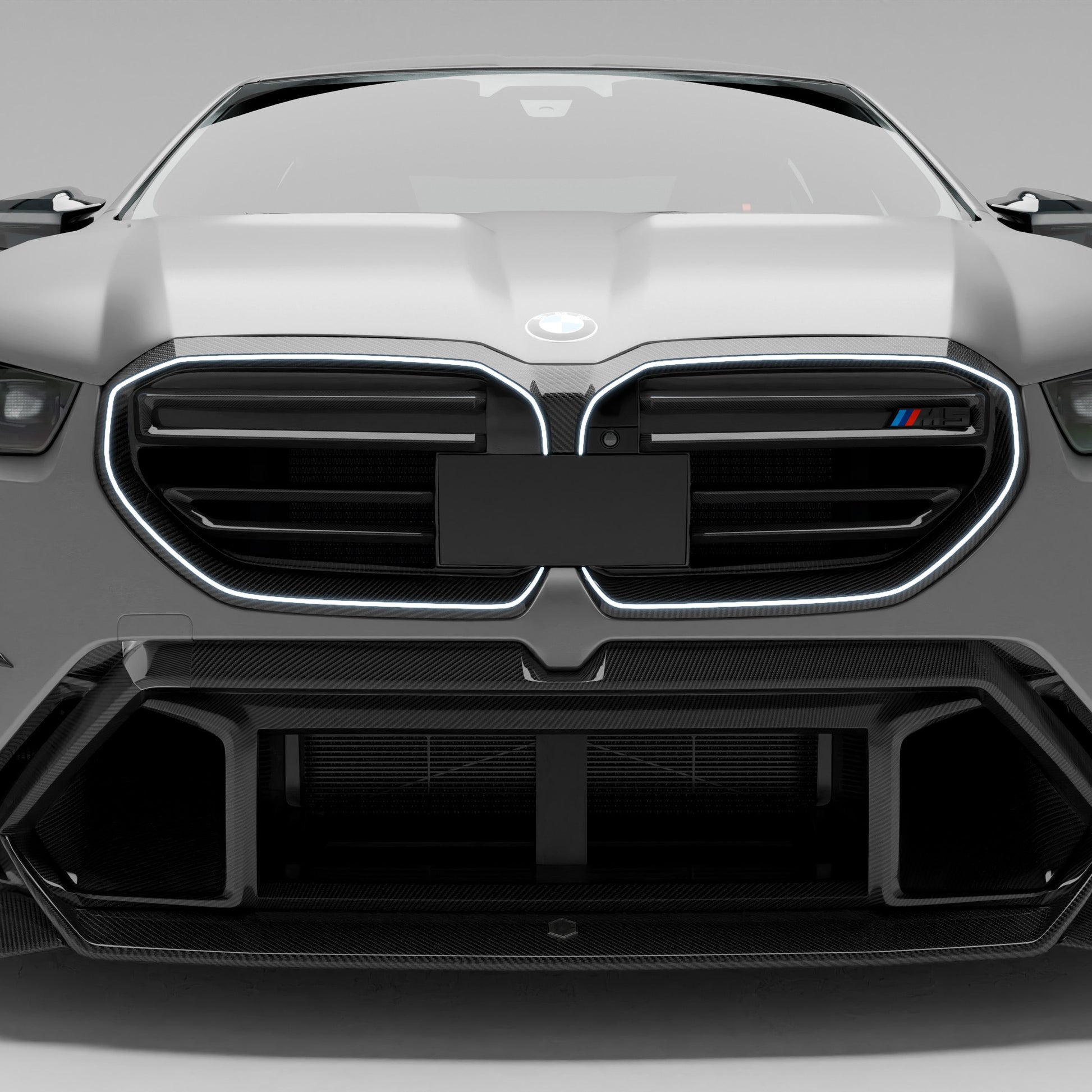 BMW M5 G99 Touring carbon air vent installed close up