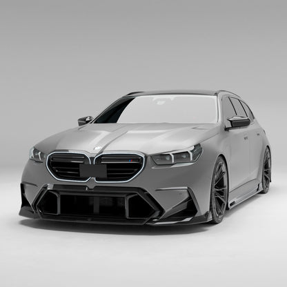 Front bumper carbon canard mounting detail for BMW M5 G99