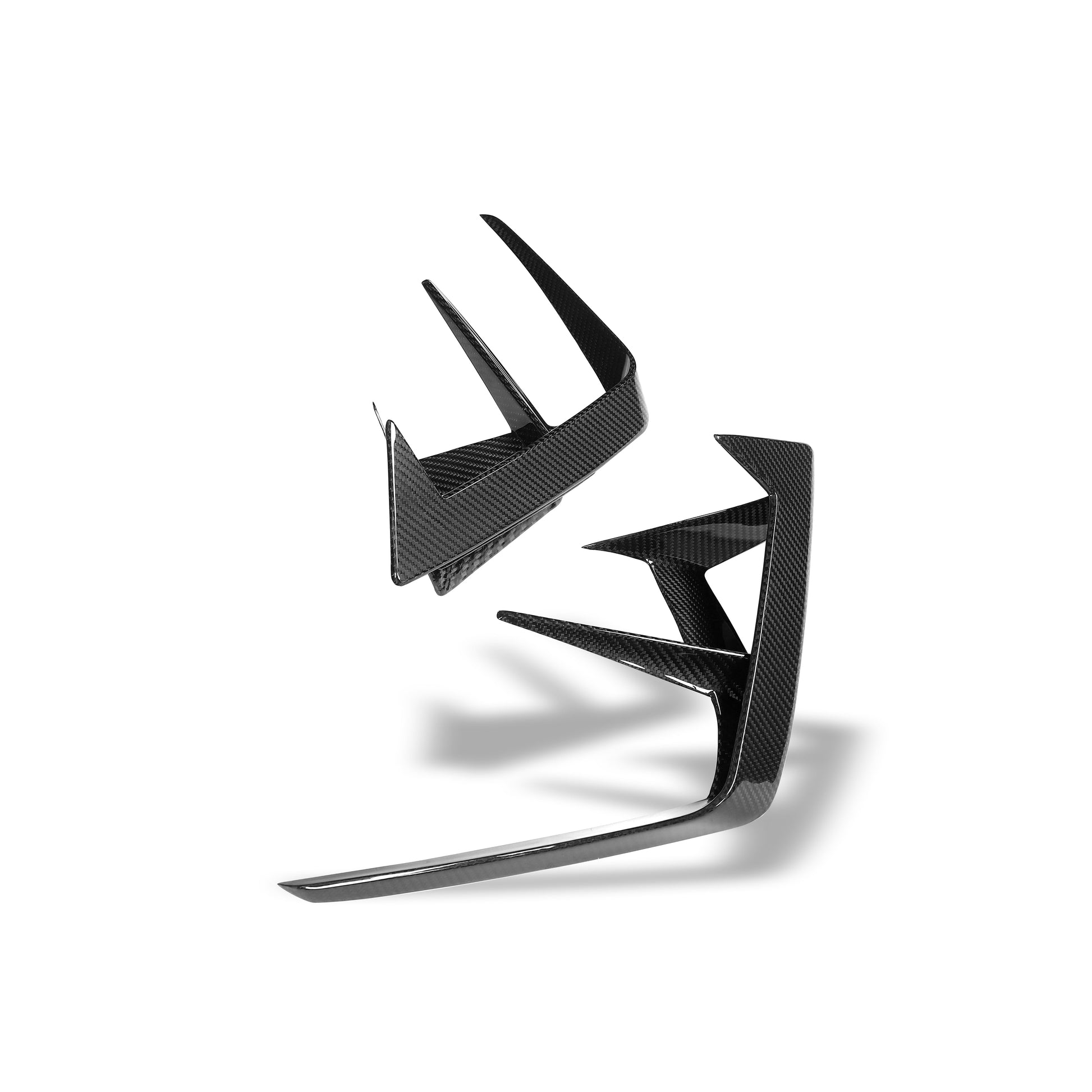 BMW M5 G99 carbon fiber front canard corner placement view