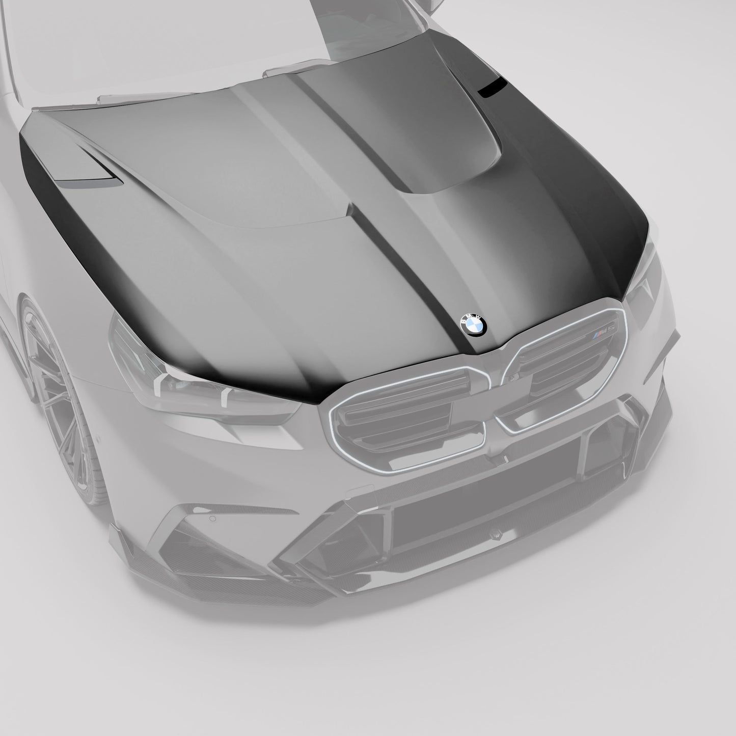Carbon fiber vented hood installed on BMW M5 G99