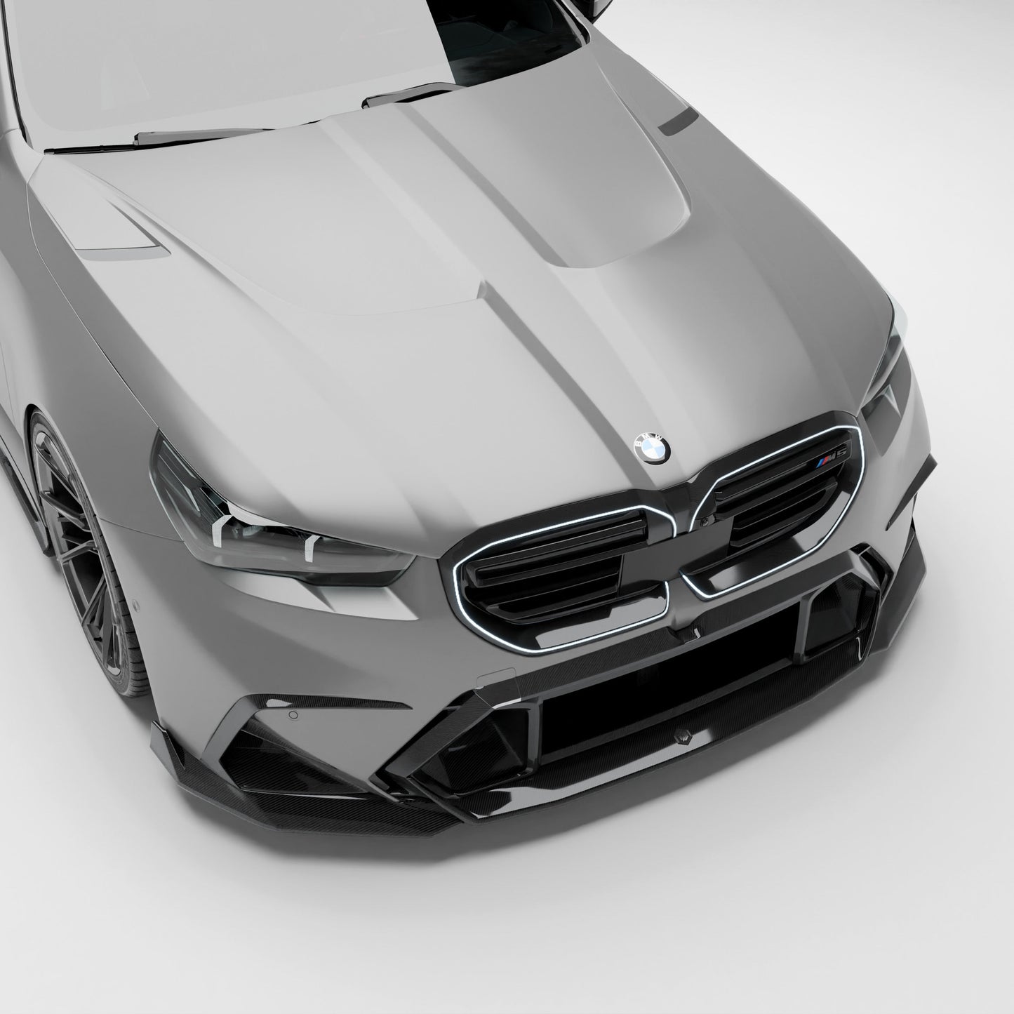 BMW M5 G99 Touring vented carbon fiber hood front view