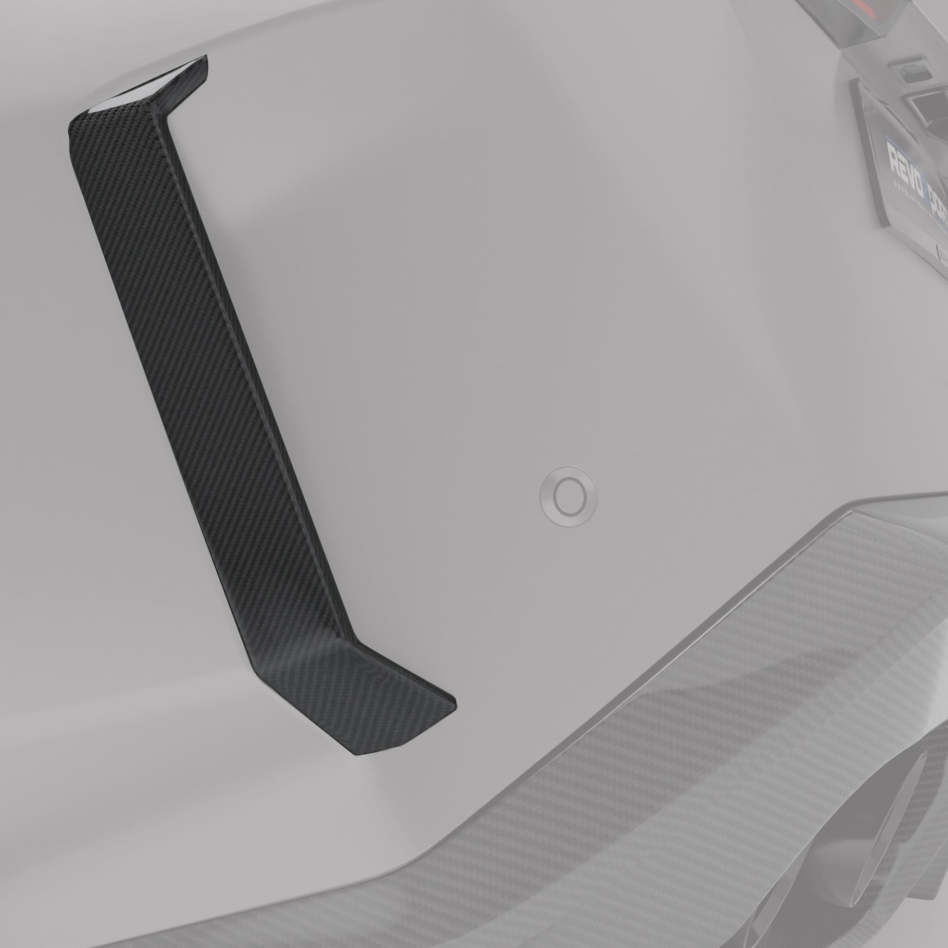 Carbon fiber rear canards installed on BMW M5 G99 bumper