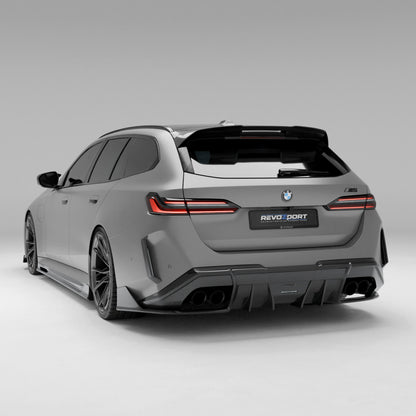 BMW M5 G99 carbon rear canards paired corner view