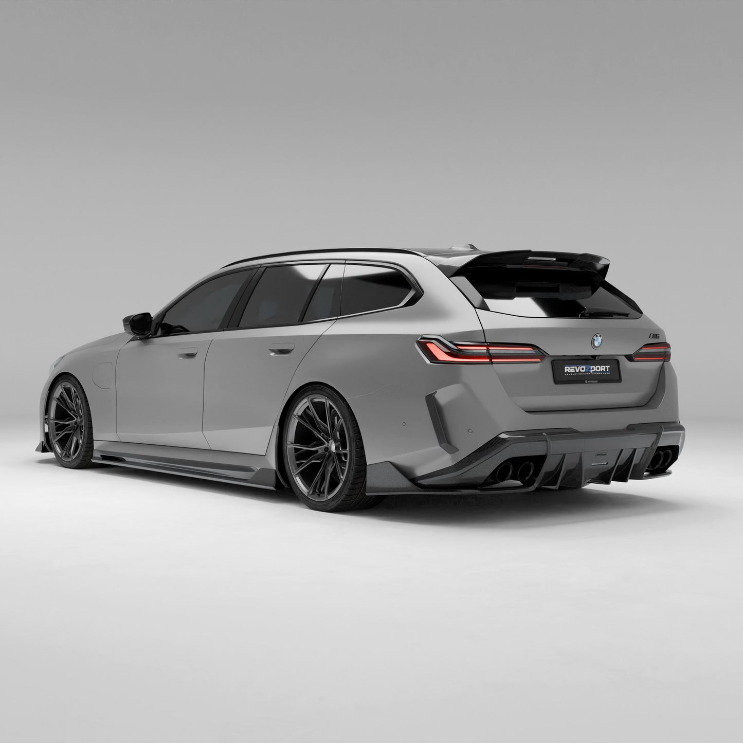 Rear diffuser carbon fiber profile shot on BMW M5 G99