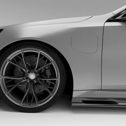 BMW M5 G99 Touring side skirt installed close up