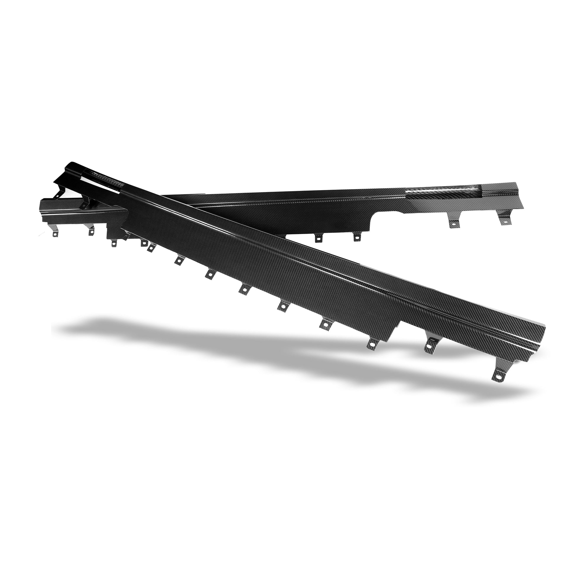 BMW M5 G99 carbon side skirt close up weave detail