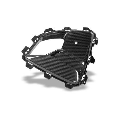 BMW X6M F96 LCI carbon fiber air vent weave texture detail