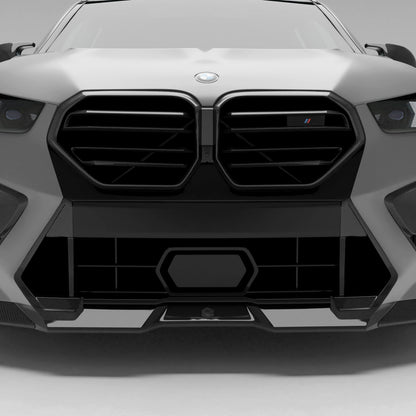BMW X5M F95 LCI carbon fiber front grille, front three quarter view