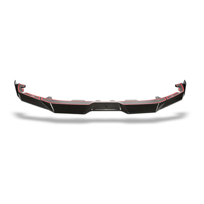 BMW X5M F95 LCI carbon fiber front lip weave detail close-up