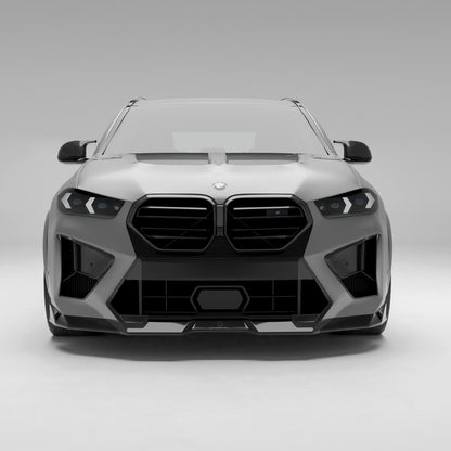 BMW X5M F95 LCI carbon fiber front vents installed front view