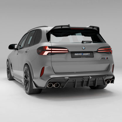 BMW X5M F95 LCI carbon fiber rear diffuser full product layout