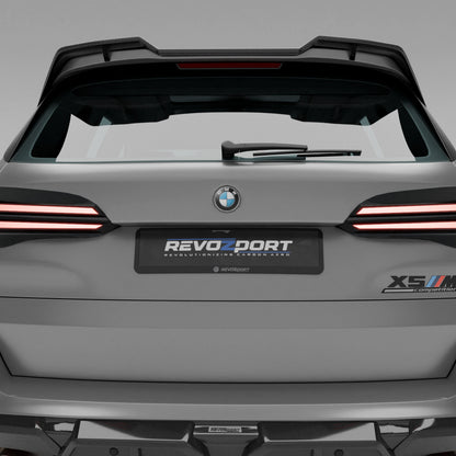 BMW X5M F95 LCI carbon fiber roof spoiler edge profile shot