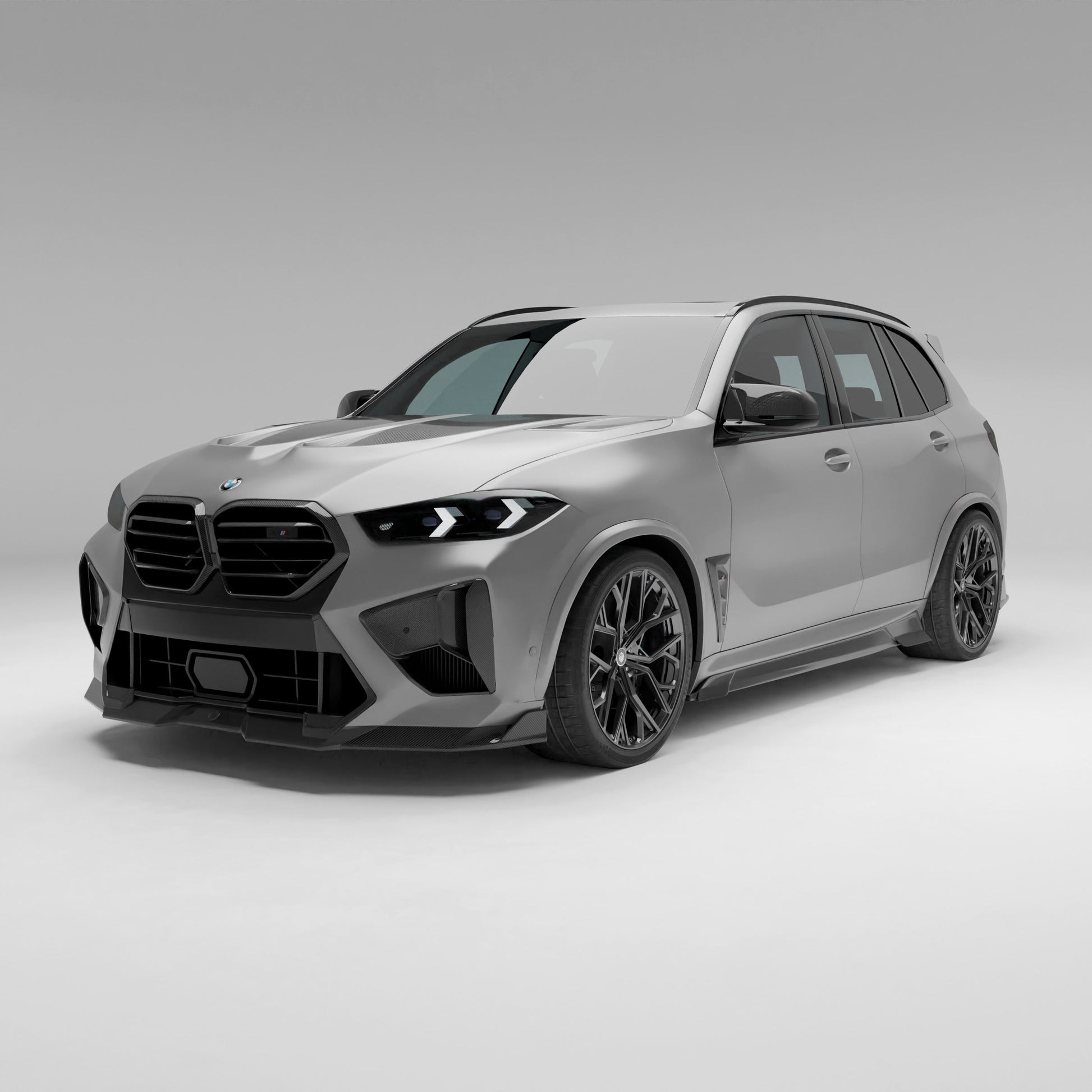 BMW X5M F95 LCI carbon side vent twill weave detail