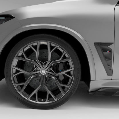 BMW X5M F95 LCI carbon fiber side vents, fender view