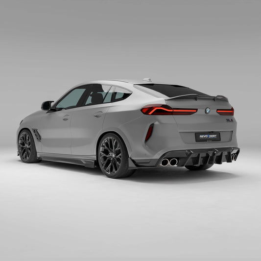 BMW X6M F96 carbon fiber body kit, front bumper and lip detail