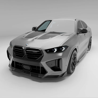 BMW X6M F96 carbon fiber kit, rear diffuser close-up
