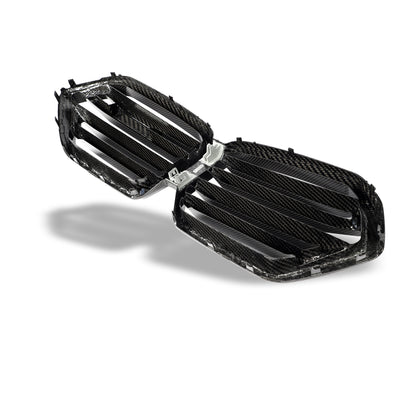 BMW X5M F95 carbon front grille rear mounting structure detail