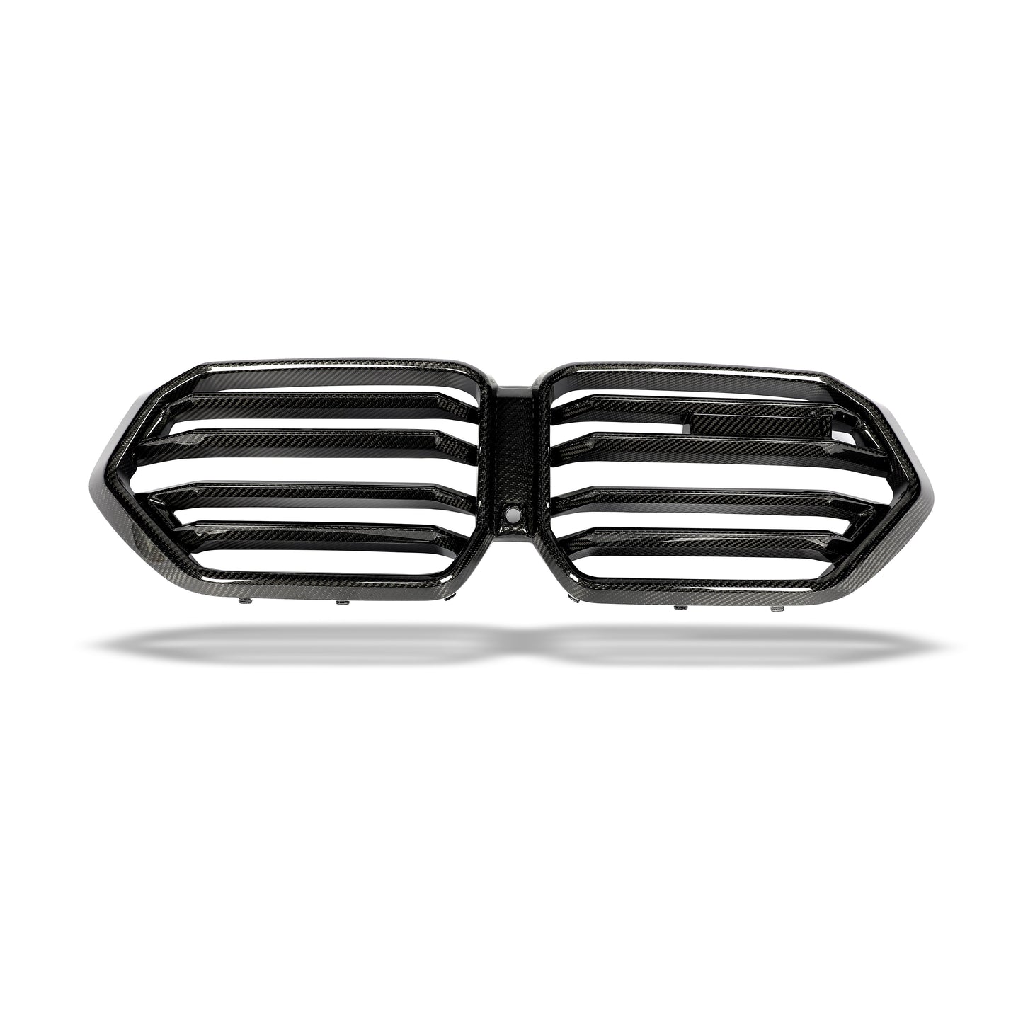 BMW X6M F96 carbon fiber grille side angle showing depth