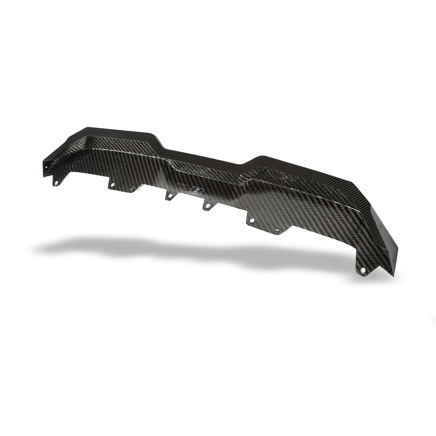 Carbon fiber splitter mounting detail for BMW X6M F96 LCI
