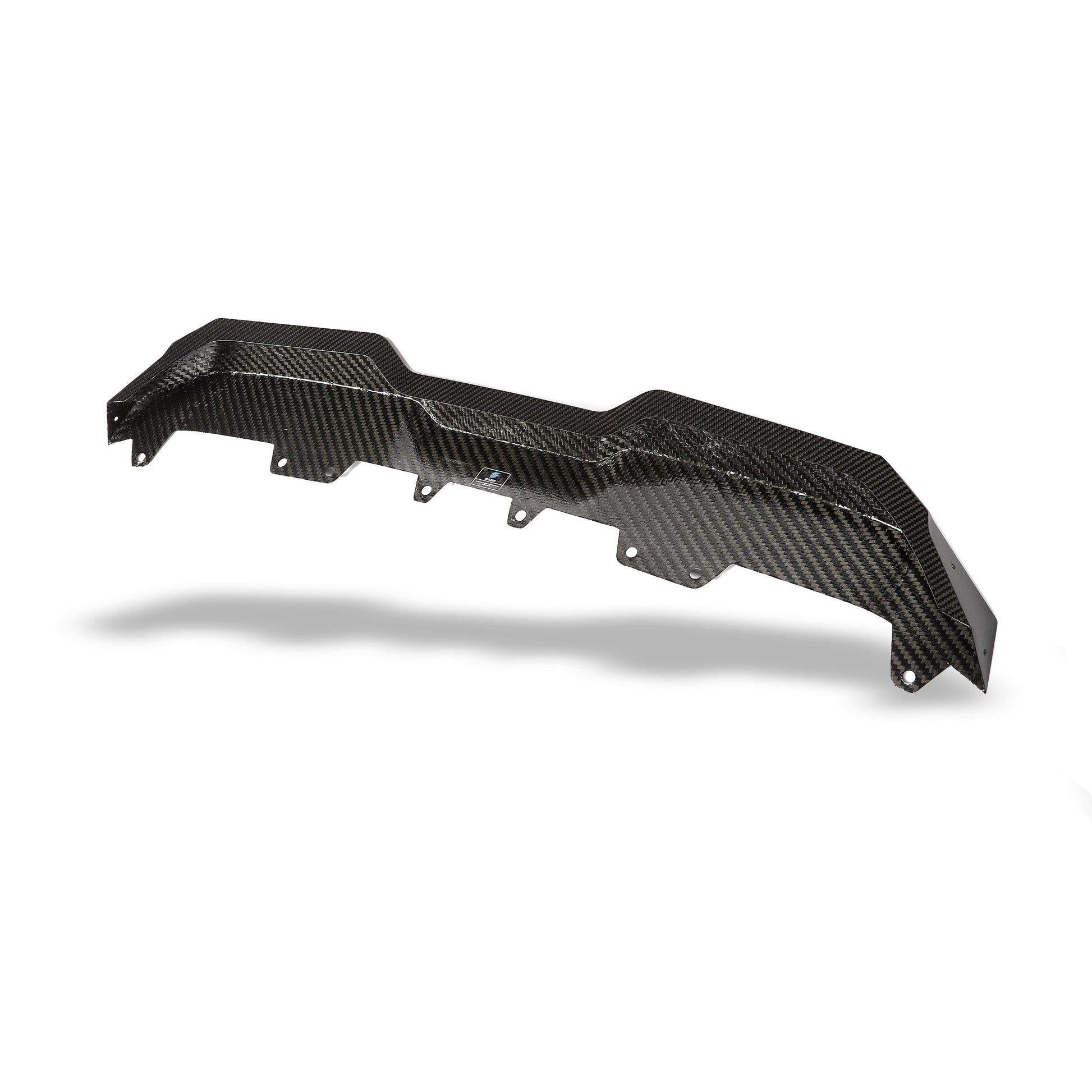 Carbon fiber splitter mounting detail for BMW X6M F96 LCI