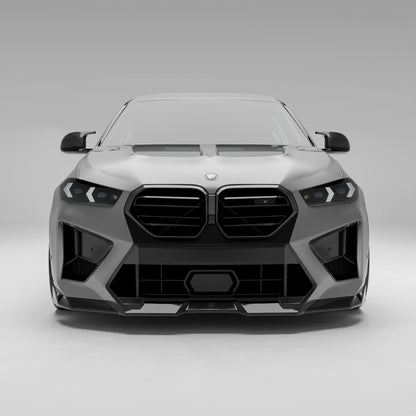 BMW X6M F96 LCI carbon fiber front vents installed front view