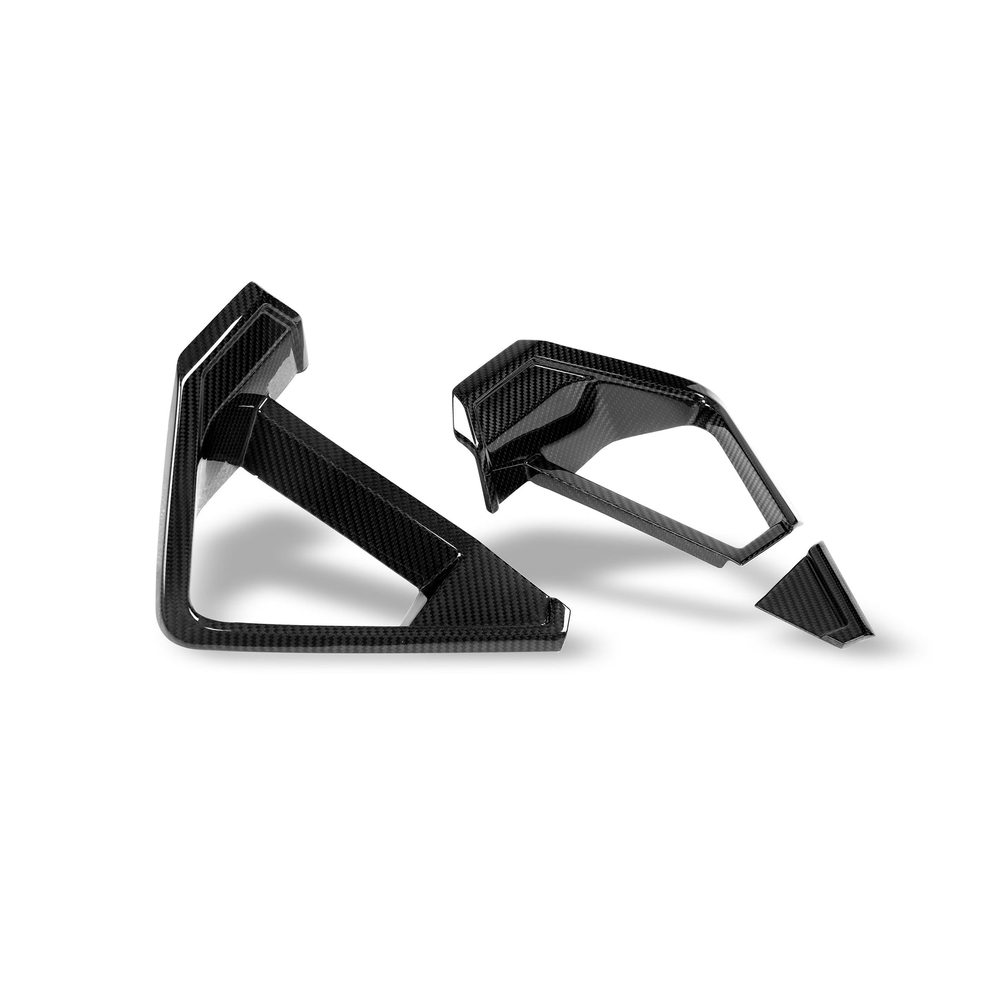 BMW X6M F96 LCI carbon fiber front vents weave close-up