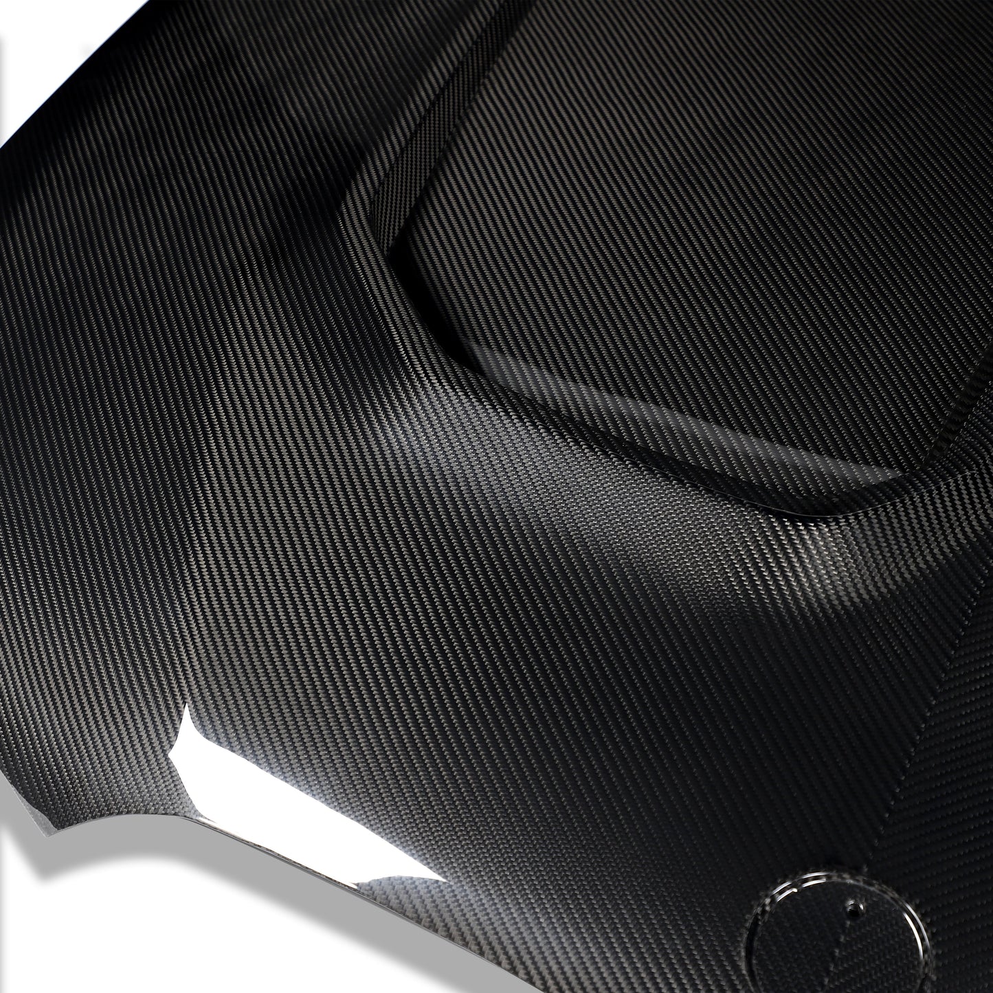 Carbon fiber hood center ridge detail for BMW X6M F96 LCI