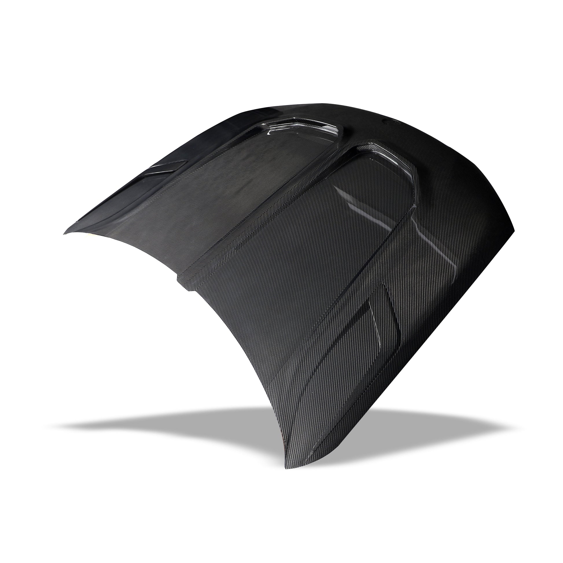 BMW X6M F96 LCI carbon fiber hood rear angle styling view
