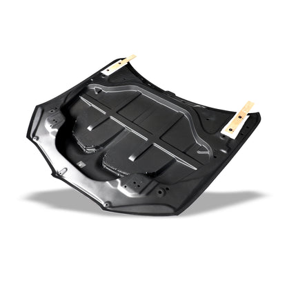 BMW X6M F96 LCI lightweight carbon hood underside view