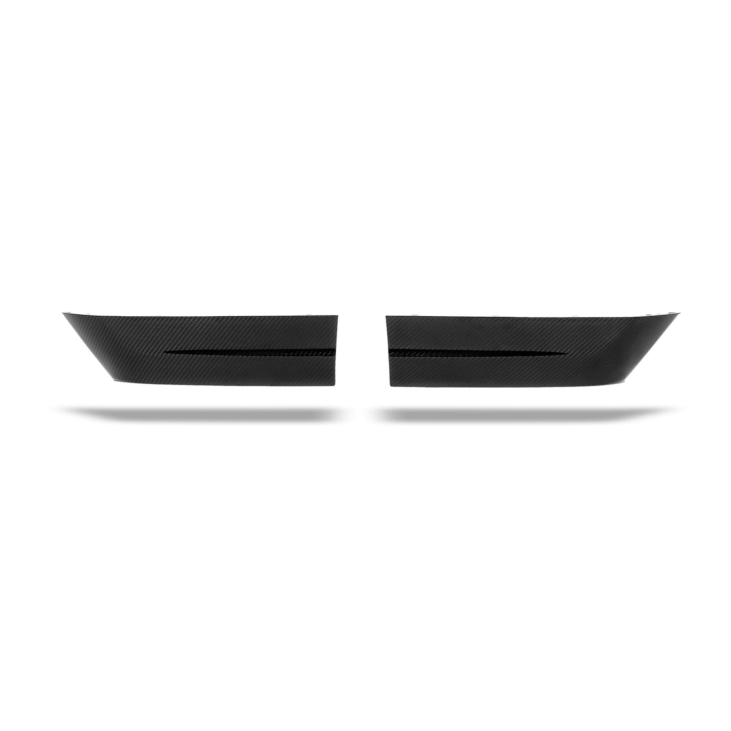 BMW X6M F96 carbon fiber rear splitter, isolated product front face
