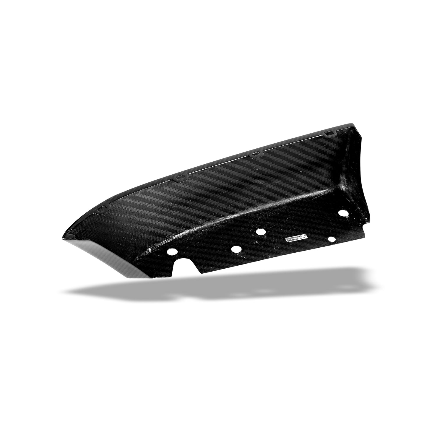 BMW X6M F96 LCI carbon rear bumper splitter, full-length product view
